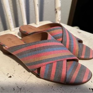 Madewell Multicolored Stripe Sandal Slides